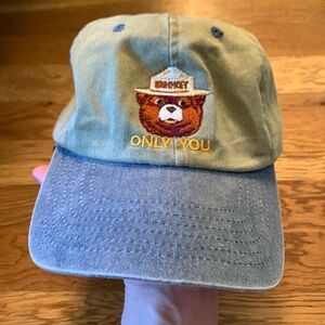 Smokey Bear Two-Tone Embroidered Cap - Green & Blue